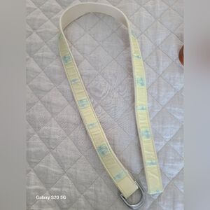 Yellow and Blue Palm Tree Canvas Belt